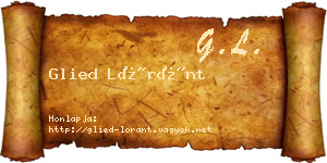 Glied Lóránt névjegykártya